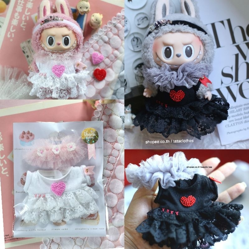 พร้อมส่ง ชุดลาบูบู้ The rocky heart Set. Labubu macaron.Labubu Popmart #งานของคนไทยทำ100%