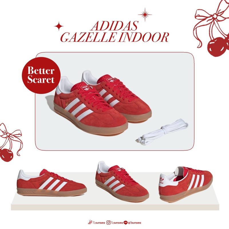 พร้อมส่งบางไซส์-รอพรี 🇰🇷ADIDAS GAZELLE INDOOR "Better Scaret"🍎 รับประกันของแท้ 100% ป้ายเกาหลี