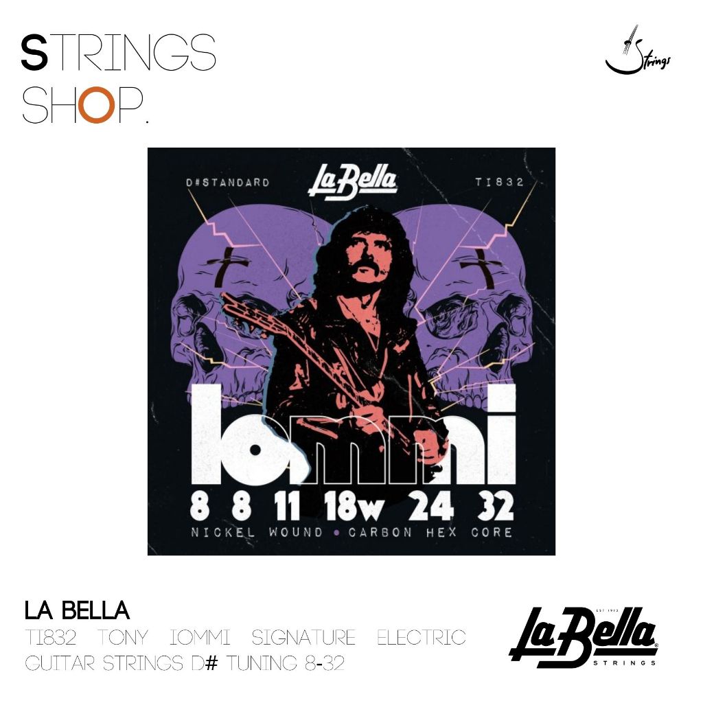 สายกีตาร์ไฟฟ้า La Bella Tony Iommi Signature Guitar String Set