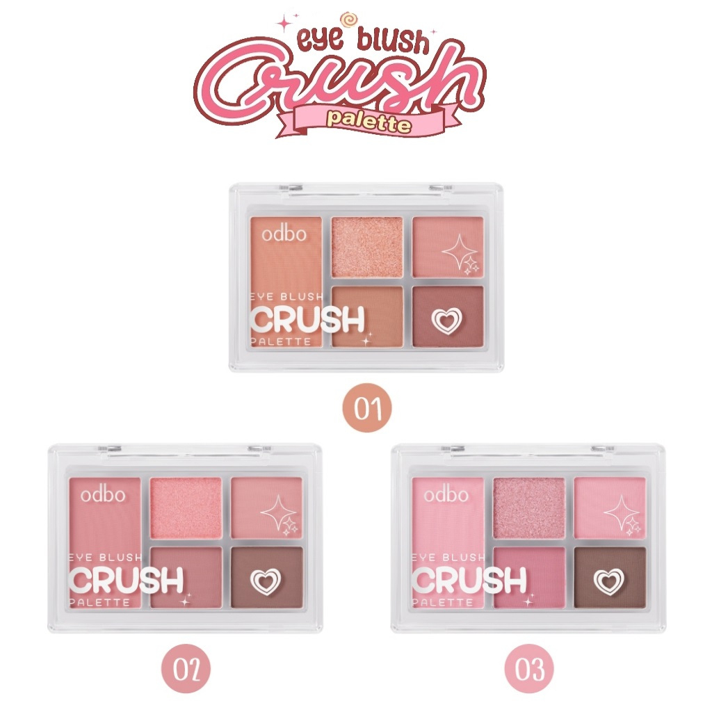 ซื้อ Odbo Eye Blush Crush Eyeshadow Palette #ODS04  6g.โอดีบีโอ อาย บลัช ครัช อายแชโดว์ พาเลท ติดทน