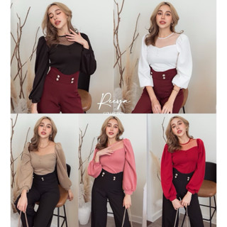 [ลด 20% กรอกโค้ด INC694OD] 152 เสื้อแขนยาวแต่งผ้าเน็ตซีทรูลา…