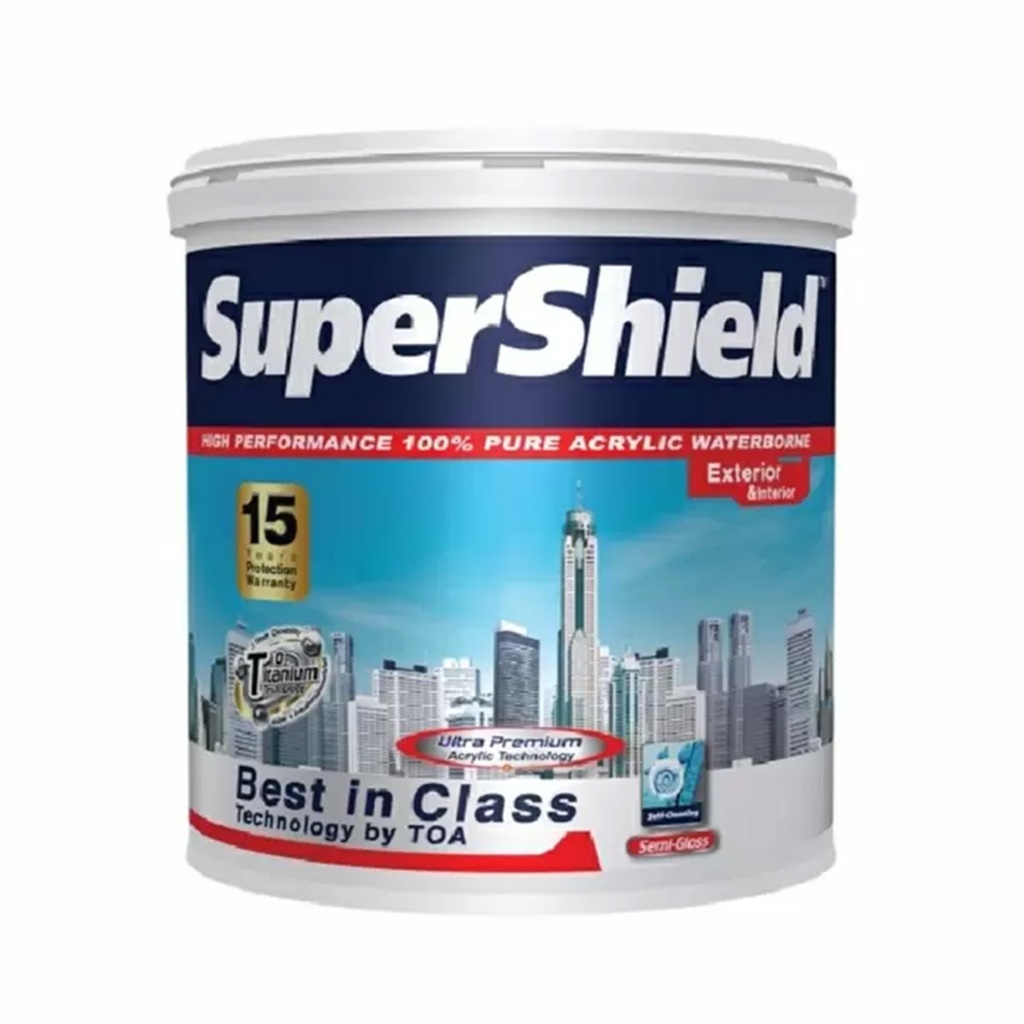 TOA สีน้ำภายนอก กึ่งเงา Supershield G100 White (กล)