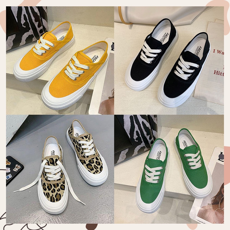 GFShop ราคาสุดคุ้ม รองเท้าผ้าใบสไตล์เกาหลี ดีไซน์สวย ใส่สบาย มีกันลื่น เหมาะกับทุกการสวมใส่ จะใส่เที่ยว ใส่ทำงาน หรือใส่