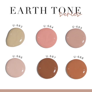 สีทาเล็บกึ่งเจล (ไม่อบ) U-DELI สีนู้ด Earth Tone Vegan 16ml สีโทนสุขภาพ สวย ไร้กลิ่นฉุน Group