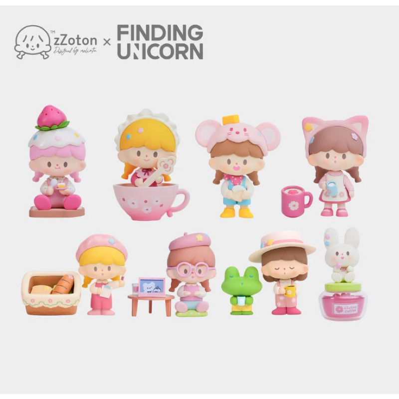 (พร้อมส่ง)Molinta zZoton Cherry Blossom Cafe Blind Box Series by Molinta x Finding Unicorn.🌸