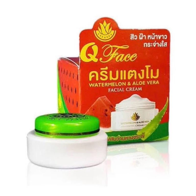 Q Face #ครีมแตงโมผสมว่านหางจระเข้