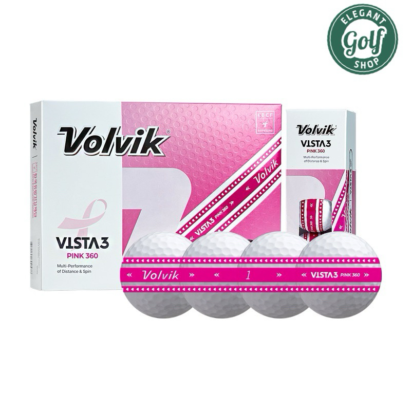 (ส่งไวที่สุดในช๊อปปี้ มีส่งด่วน) ลูกกอล์ฟNew Vista3 Pink 360 BCRF
