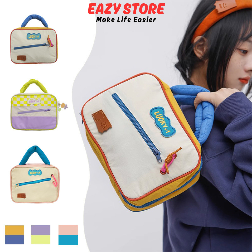 กระเป๋าเครื่องสำอาง EAZY Lucky+1 ไปเที่ยวใบเดียวจบ อเนกประสงค์ ใบใหญ่ กันน้ำ อยู่ทรง รุ่นปี2025