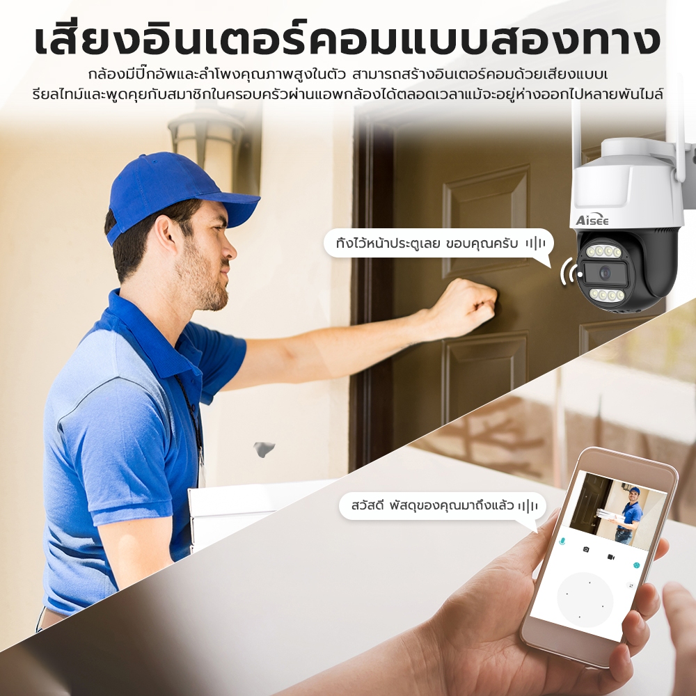 กล้องวงจรปิด ใส่ซิม 4G HD 4K กล้องใส่ซิม กลางคืนภาพเป็นสี กล้องวงจรปิด wifi ไม่มีเน็ตก็ใช้ได้