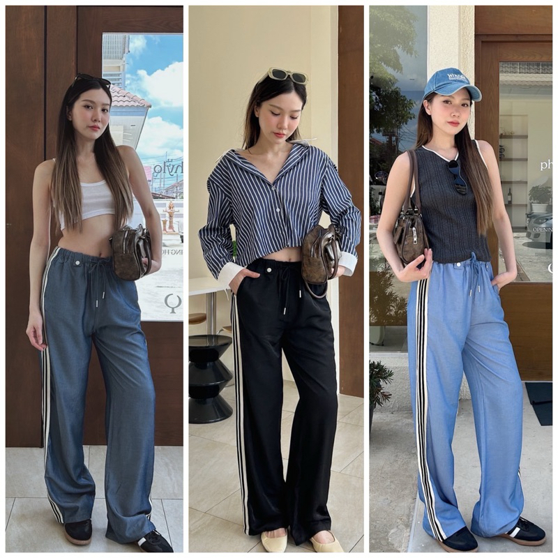 Goddessshop #1009 กางเกง track pants