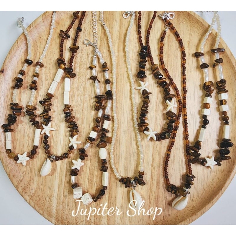 พร้อมส่ง สร้อยหิน Stone Hand Made Choker Necklace