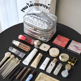 ร้านส่งไว กระเป๋าเครื่องสำอาง Hello Trip FUFU ดีไซน์เรียบหรู ใบใหญ่ นุ่มนิ่มกันน้ำ กันกระแทกได้ดี
