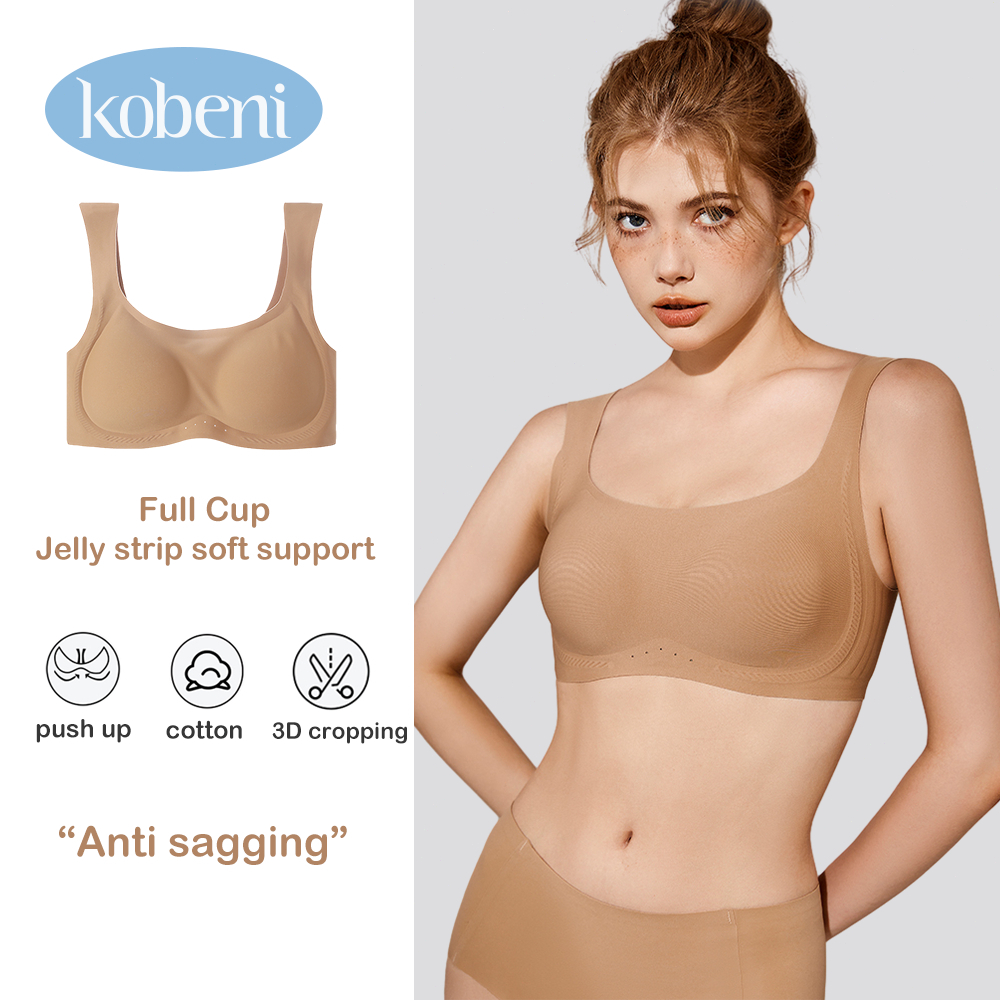 ⭐KOBENI⭐BRA เจลลี่บราไร้ขอบ กระชับ ไร้โครง บราใส่สบาย เก็บทรงสวย ผ้านิ่ม
