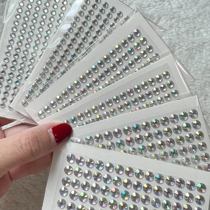Crystal sticker สติกเกอร์เพชรสีขาวรุ้ง