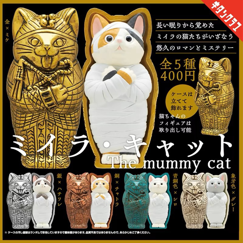 พร้อมส่ง🔴🐈‍⬛กาชาปอง Cat Mummy(ครบชุด)