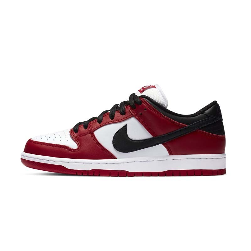 Nike SB Dunk Low Pro "Chicago" Chicago Red White Black รองเท้าผู้ชายผู้ชายและผู้หญิง BQ6817-600