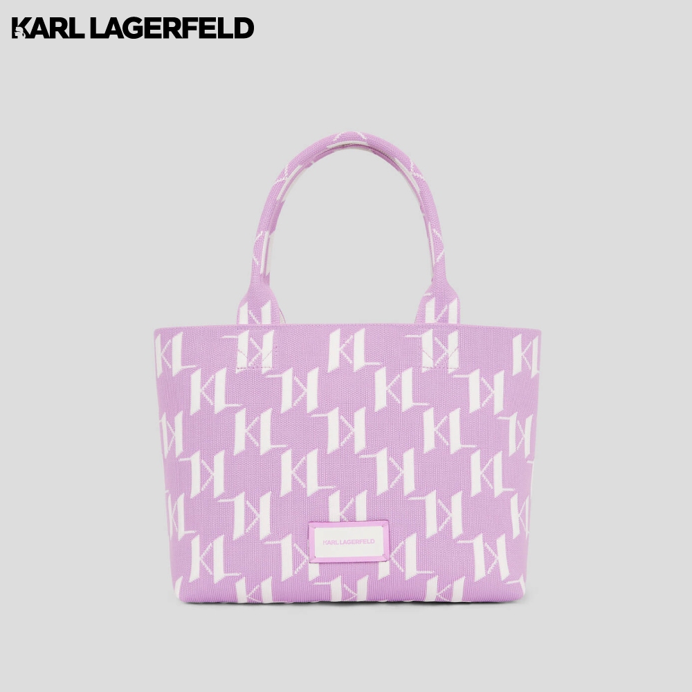 karl lagerfeld K/MONOGRAM KNIT MEDIUM TOTE BAG กระเป๋าถือ