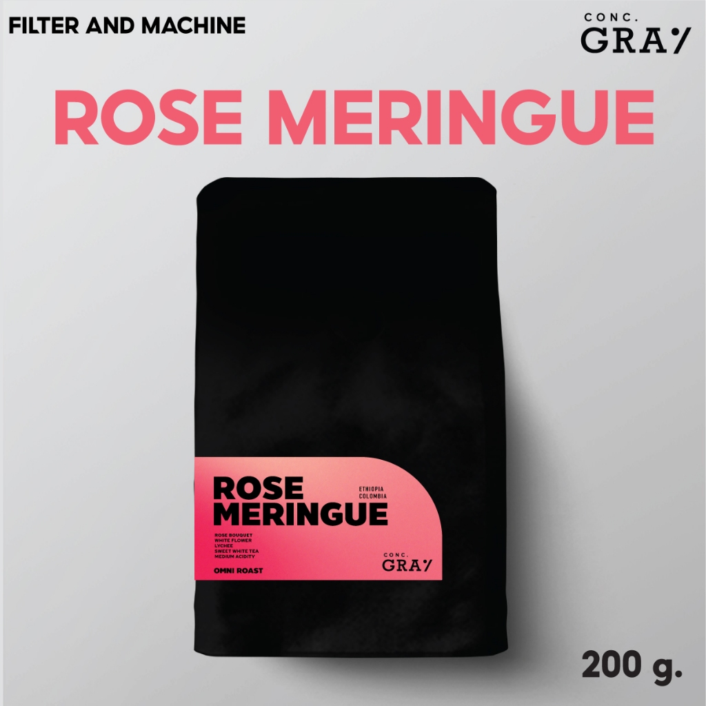 (CONCGRAY) เมล็ดกาแฟคั่ว Rose Meringue (โรสเมอแรงค์) 200 g. Taste note: Rose bouquet, Lychee Sweet white tea