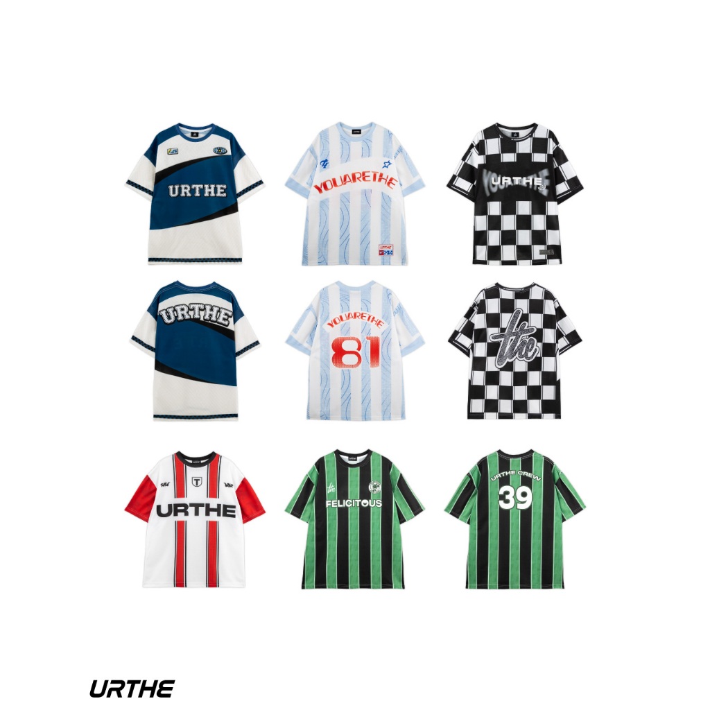 เสื้อยืด URTHE F.C. แขนสั้นพิมพ์ลาย เลือกผ้าโพลีเอสเตอร์หรือจูติ ดีไหม