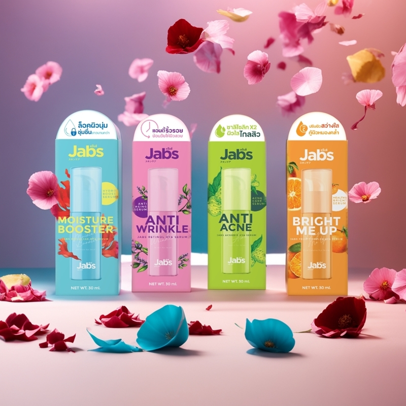 JABS Serum ANTI WRINKLE / ANTI ACNE / BRIGHT ME UP / MOSISTURE BOOSTER ขวด 30 ml (มี 4 ตัวเลือก)