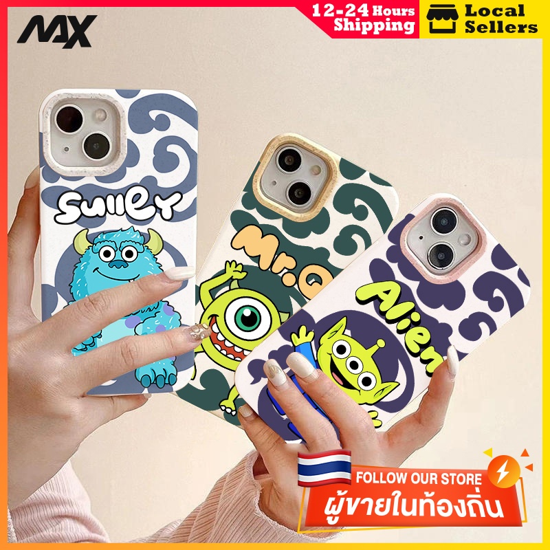 MAX สินค้าพร้อมส่ง เคสไอโฟน11 เคส iphone 11 15 Pro Max กล้องป้องกันสีขาวเป็นมิตรกับสิ่งแวดล้อมกันกระแทกน่ารักการ์ต