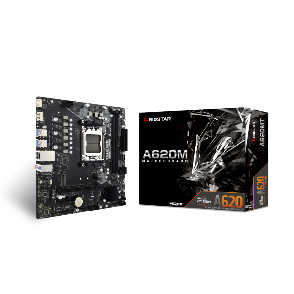 MAINBOARD (DDR5) BIOSTAR A620MT Ryzen™ 7000 / 8000 series Processors -รับประกัน 3 ปี