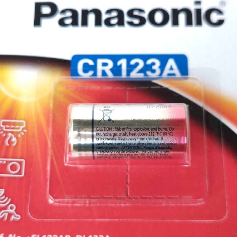 แบตเตอรี่กล้อง CR 123A Panasonic Photo Lithium 3V Camera Battery High Power Fast