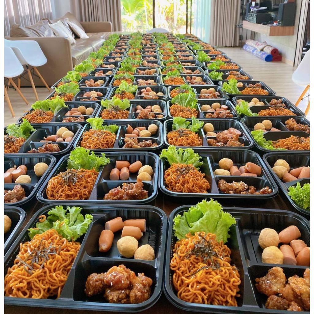 25ชุด กล่องอาหารกล่องเบนโตะ2ช่อง-3ช่องพร้อมฝาOPS - รูปที่ 4