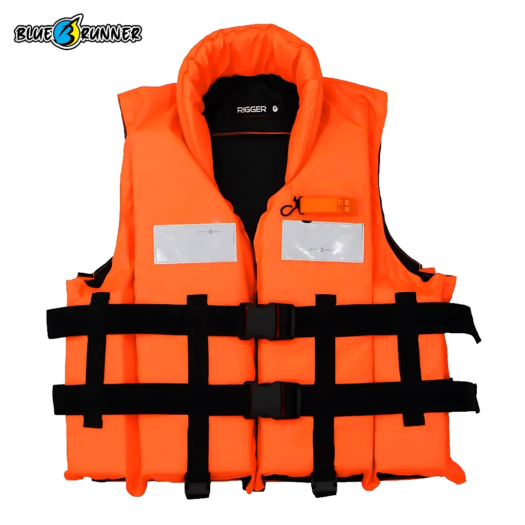 เสื้อชูชีพ Blue runner Life Jacket 100N คอปก มาตรฐานกรมเจ้าท่า ผ้าไนล่อนอ๊อกฟอร์ด 420D พร้อมนกหวีด