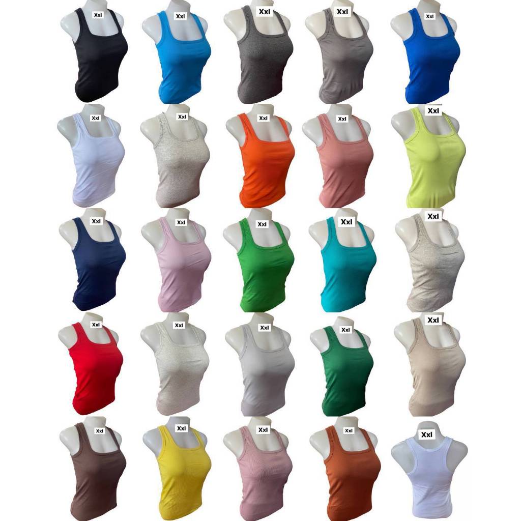 เสื้อกล้ามบิ๊กไซส์XL-XXL เต็มตัว (ผ้าคอตตอน) สาวอวบ สวมใส่สบาย เนื้อผ้ายืดตามตัว สีไม่ตก ร้อนนี้ของมันต้อง