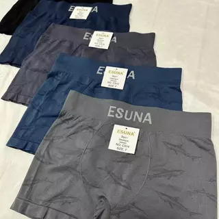 ESUNA ชุด 5 ตัว กางเกงในบ๊อกเซอร์ชาย ผ้านิ่มสวมใส่สบาย ไม่รัด ไม่อึดอัด ระบายอากาศได้ดี เอว28-40ใส่ได้