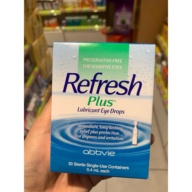 น้ำยาหยอดตา REFRESH PLUS LUBRICANT EYE DROPS 0.4MLX30 VIALS