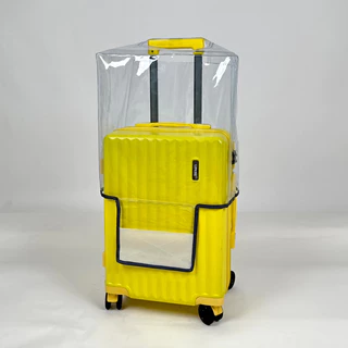 ผ้าคลุมกระเป๋าเดินทาง PVC ใสพิเศษ กันน้ำ กันฝุ่น รุ่นใหม่ แถบตีนตุ๊กแกแผ่นใหญ่