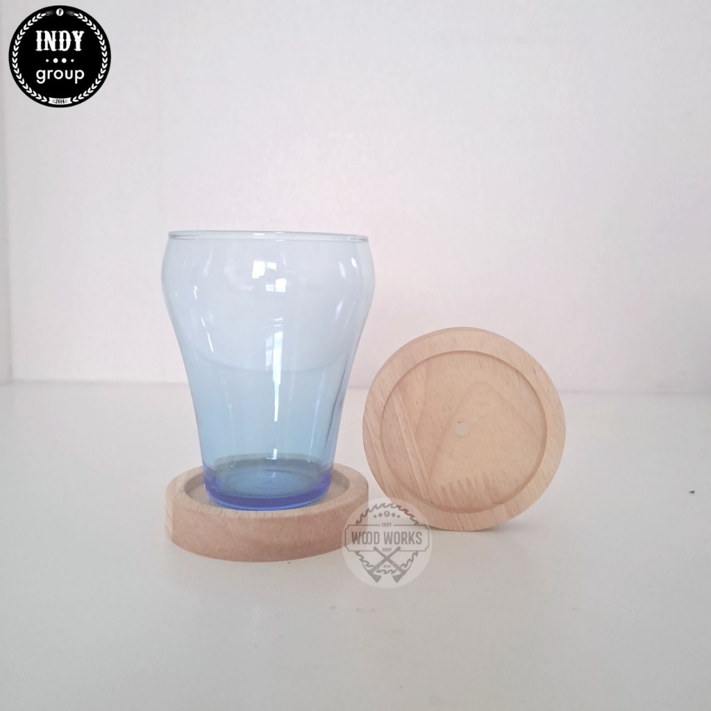 ที่รองแก้วกลม จานรองแก้วไม้กลม [Osa]