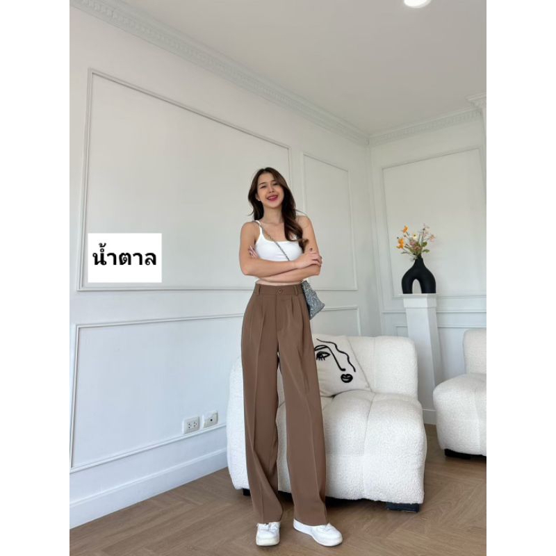 กางเกงขายาว ผ้าลิลลี่พรีเมี่ยม ไซส์ S - 3xl
