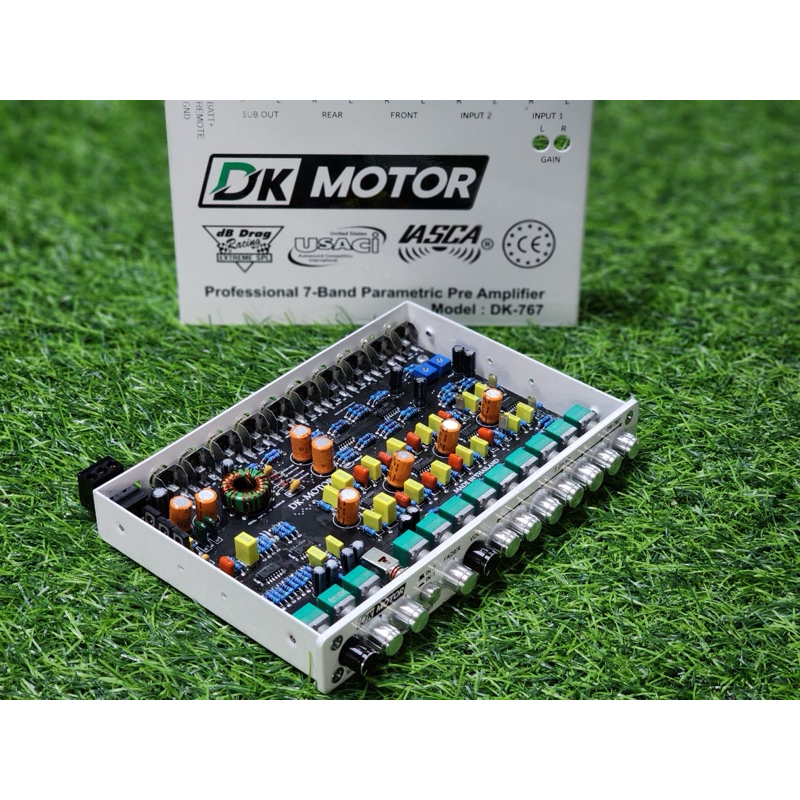 ปรี7แบรน ปรีโม dk motor รุ่น DK-767 ปรีรถยนต์ เครื่องเสียงรถยนต์ ปรี 7แบน แยกซับอิสละ