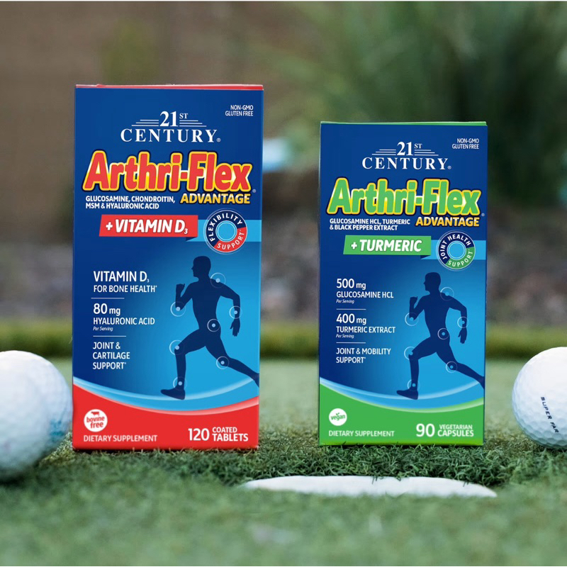 🍀นำเข้าจาก🇺🇸US🍀21st Century, Arthri-Flex Advantage + Vitamin D3, 120 Coated Tablets