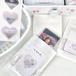 🤍🍰พร้อมส่ง!ถุงซิปล็อคสีขาว มีหน้าต่างใส แพค10ชิ้น ซองสำหรับแพคการ์ด ใส่สินค้า สวยมาก