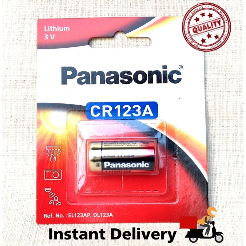 แบตเตอรี่กล้อง CR 123A Panasonic Photo Lithium 3V Camera Battery High Power Fast