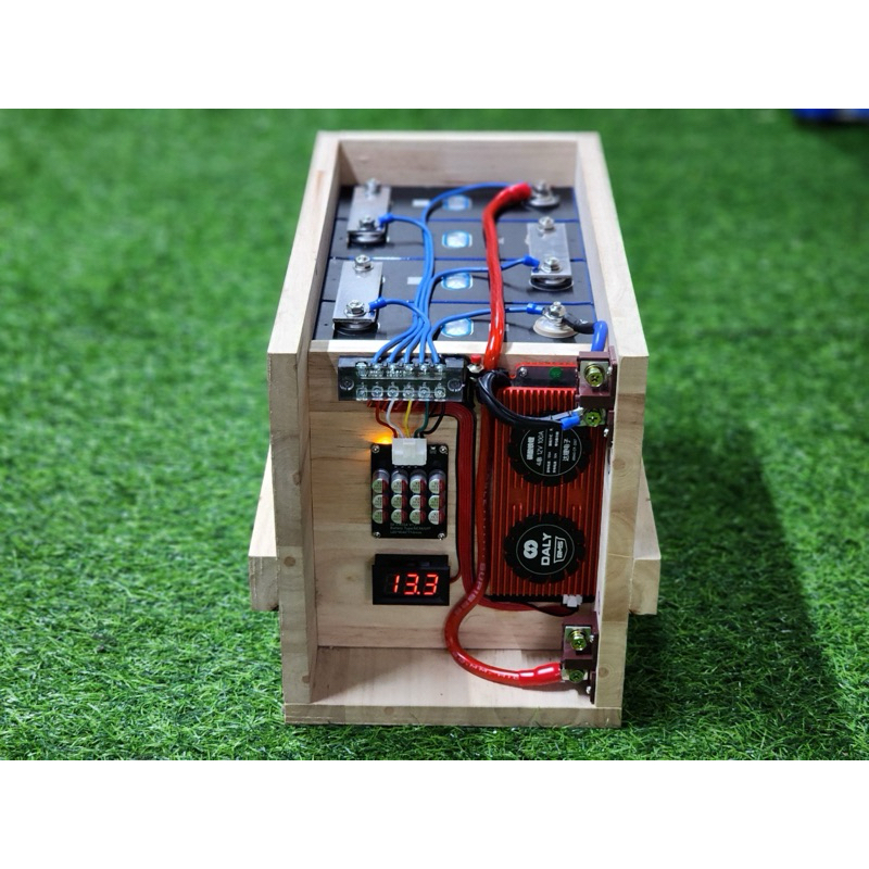 แบตลิเธียม 12v 314ah (แบตใหม่มือ1) ครบชุด BMS DALY แบตเตอรี่ LiFePo4 3.2v 314ah ใส่ Active Balance5A