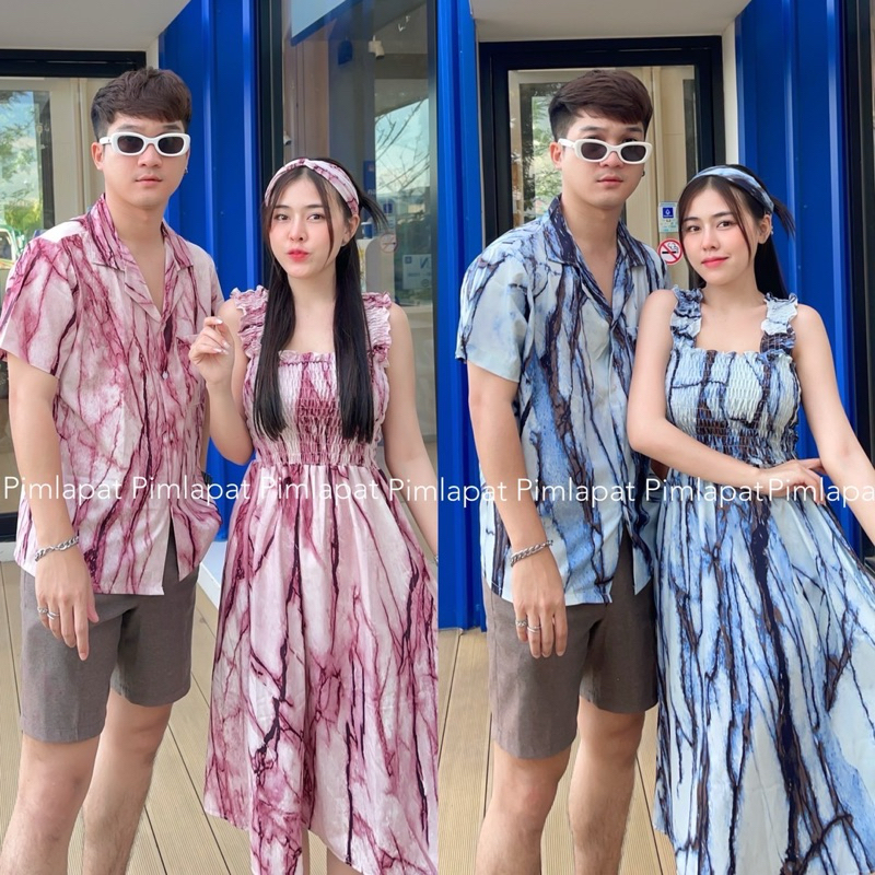 ❤️ชุดคู่กับแฟน ❤️#งานป้ายPimlapat045❤️เสื้อ+เดรสมาพร้อมคาดผม❤️