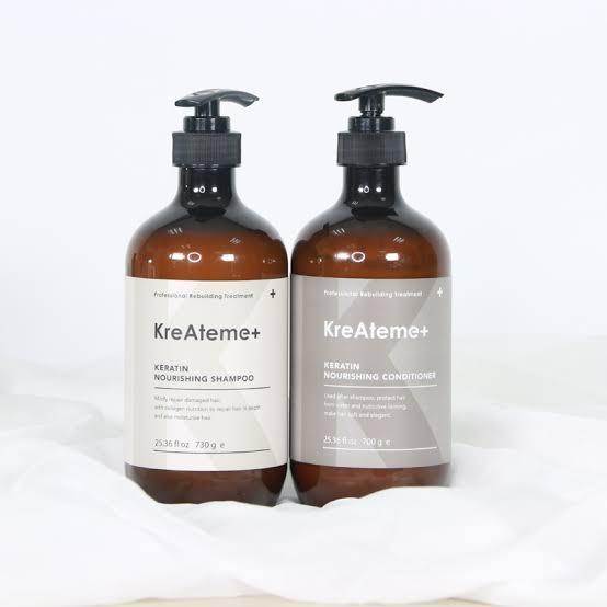 KreAteme+ แชมพูเคราติน ครีมนวดเคราติน 730ml. สูตรเข้มข้น เติมความชุ่มชื่น ให้ผมไม่ชี้ฟู ร้านทำผมดังๆส่วนใหญ่แนะนำ