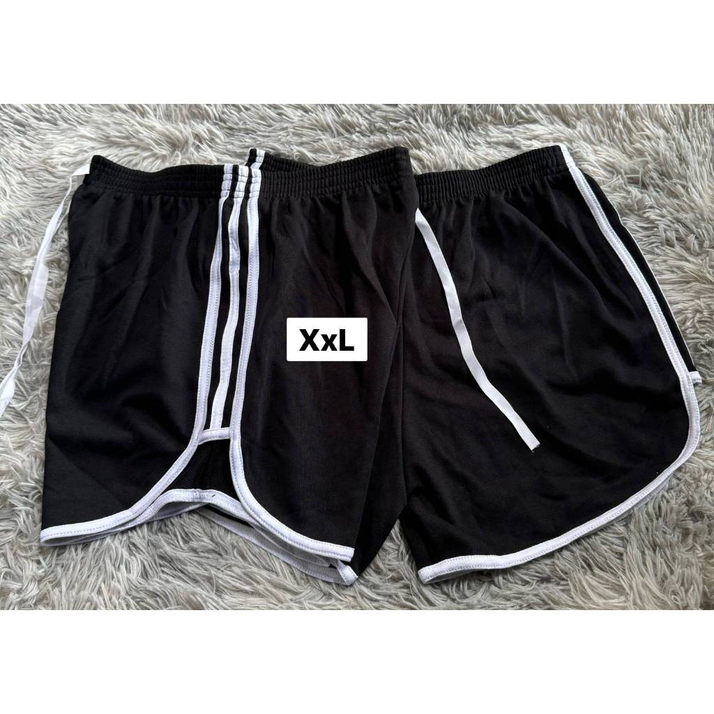 กางเกง3แถบขาสั้นขาเว้าบิ๊กไซส์XL-XXL (ผ้าคอตตอน) สาวอวบ บิ๊กไซส์ ทรงสปอร์ต ผ้าดี ใส่สบาย มีหลายสีให้เลือก
