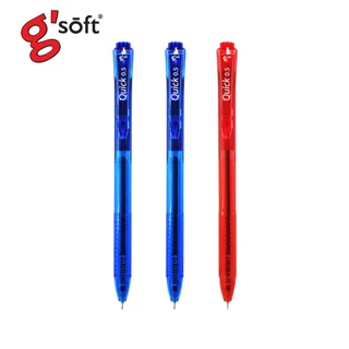 g'soft (จีซอฟท์) ปากกาลูกลื่นเจล ควิก 0.5mm ปากกาลูกลื่น ปากกาเขียนดี เขียนลื่น จีซอฟท์ รหัส QUICK05