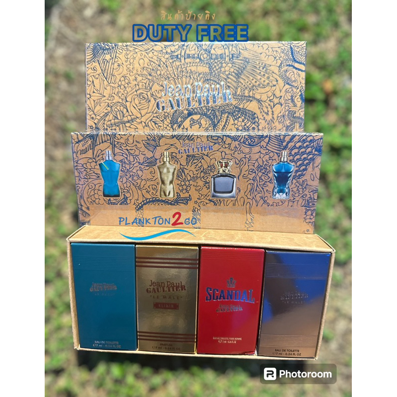 Jean Paul Gaultier Le Male EDT , Elixir EDP, LE BEAU EDT, Scandal Pour Homme (7ml*4) ป้ายคิง น้ำหอม ฌอง ปอง โกติเยร์