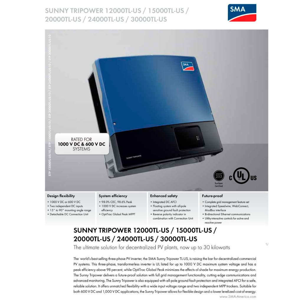 20KW - SMA ONGRID-INVERTER (STP 20000TLEE-10)