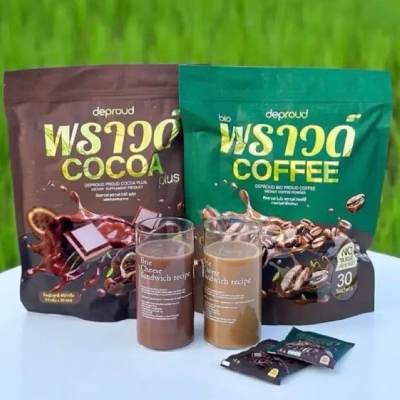 ของแท้ 100% Bio Cocoa โกโก้ กาแฟ พราวด์แบบใหม่ แบบห่อ30ซอง