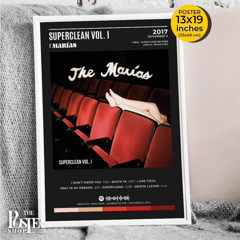 The Marías Poster L.A. indie pop band ดนตรีหลากแนวทั้งแจ๊ซ ไซคีเดลิค ฟังก์ และเลานจ์ ภาพขนาด 12x12 และ 13X19 นิ้ว