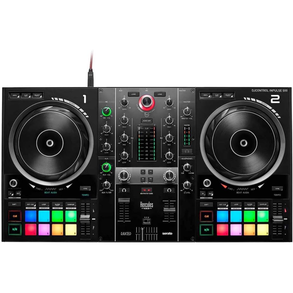 Hercules DJ Controllers Inpulse 500 *ของแท้รับประกัน 1ปี* DJ Controller, มี Audio Interface ในตัว, V