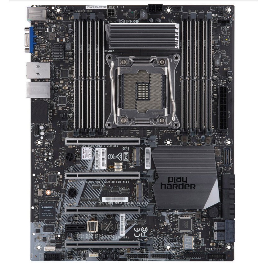 Mainboard SuperMicro C9X299-RPGF มือสอง สำหรับ Workstation และ Server สำหรับงาน Researcher Engineer 